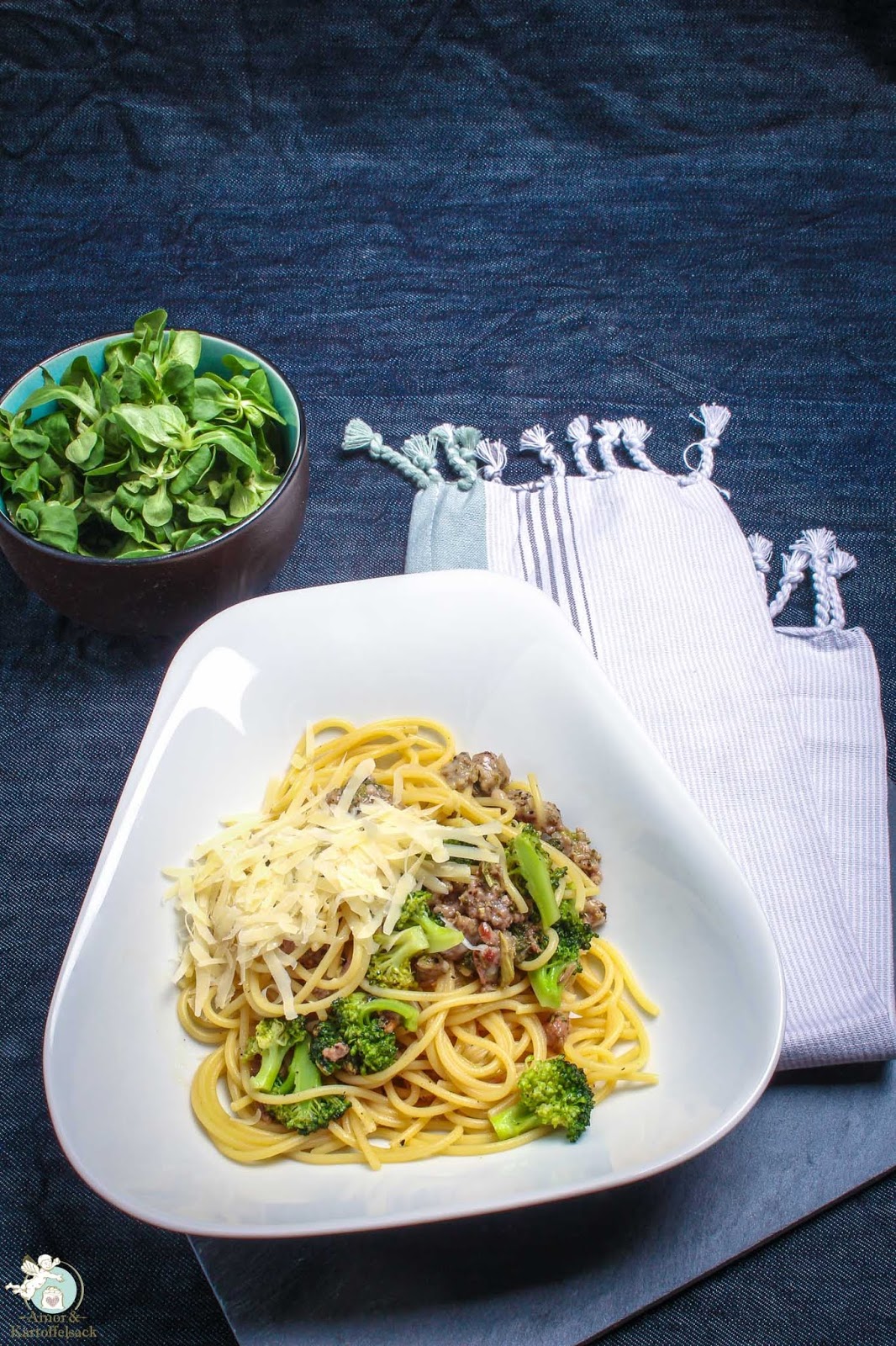Amor&amp;Kartoffelsack: Spaghetti mit Brokkoli und Salsiccia