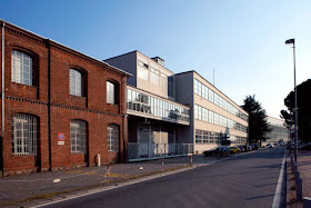 The original red brick factory was retained when Olivetti built new modern premises in Via Jervis in Ivrea
