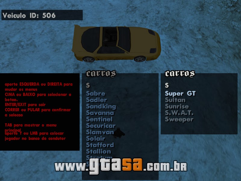 Códigos de aparecer carros no GTA San Andreas 