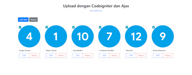 CodeIgniter CRUD using Ajax with File Upload