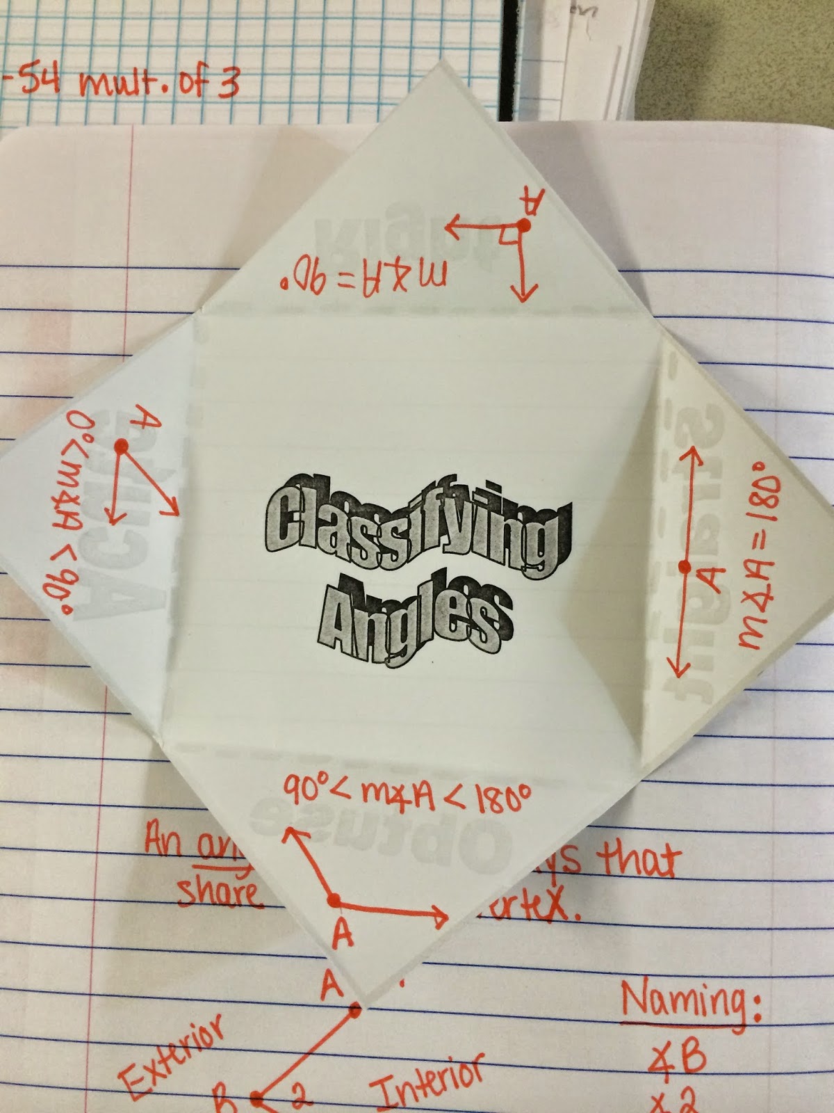 Geometry Rocks! And Algebra II Too! : Classifying Angles