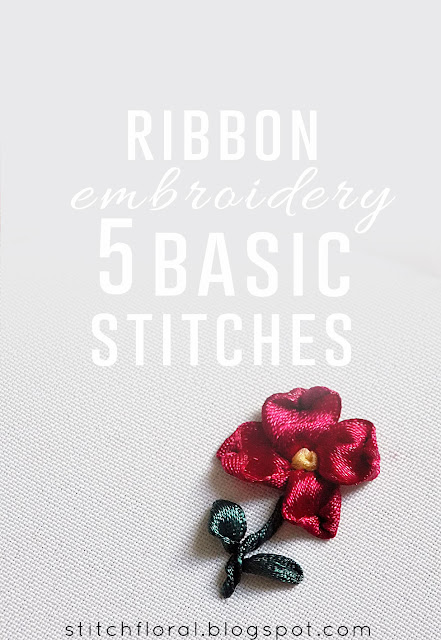 5 basic stitches for ribbon embroidery
