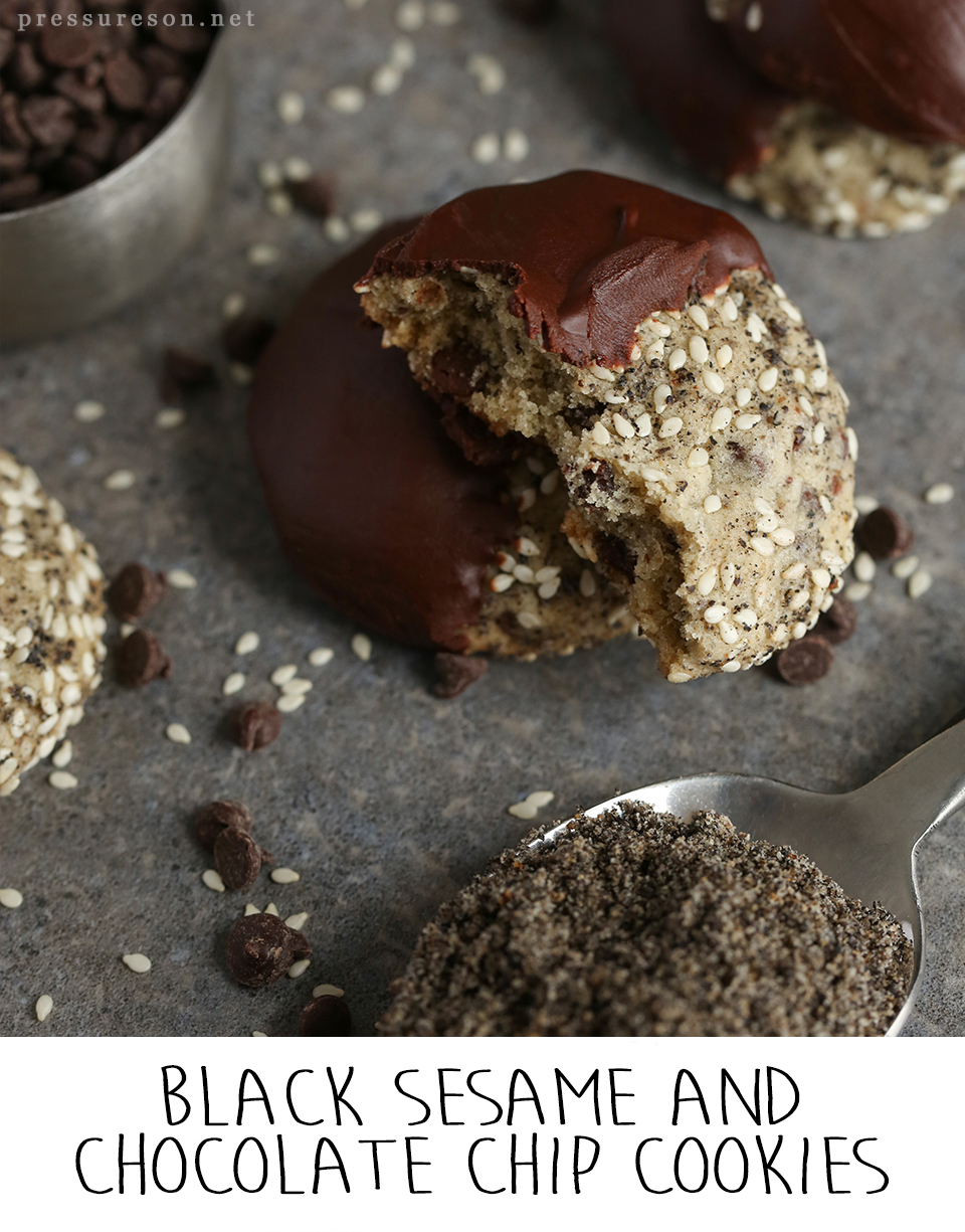 Black Sesame Chocolate Chip Cookies Fit Happy Foodie