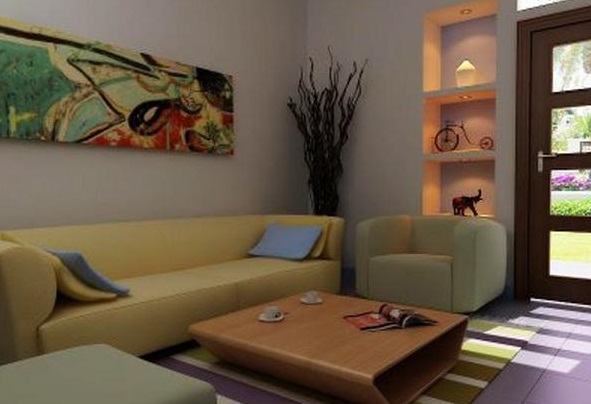 model desain ruang tamu rumah minimalis type 21