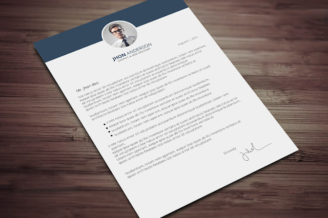 creative resume    cv template with cover letter and
