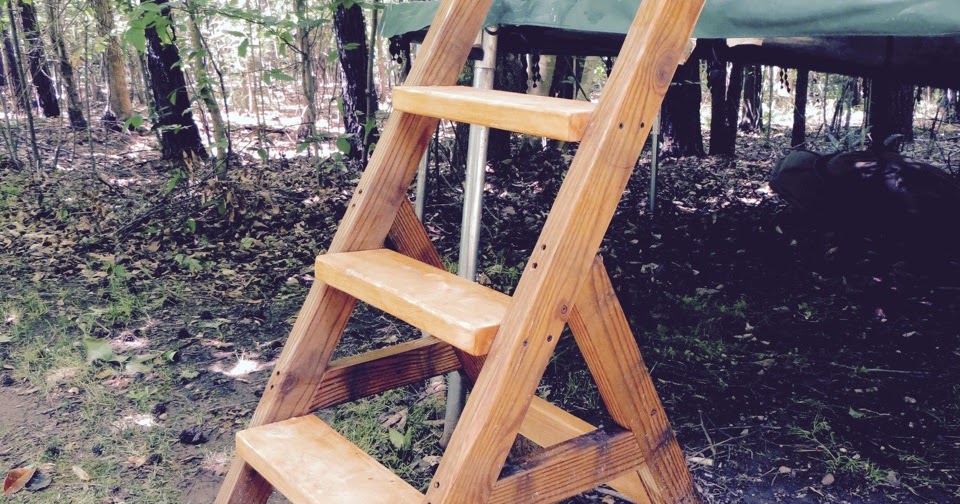 DIY Wood Trampoline Ladder Easy & Sturdy! The Project Lady