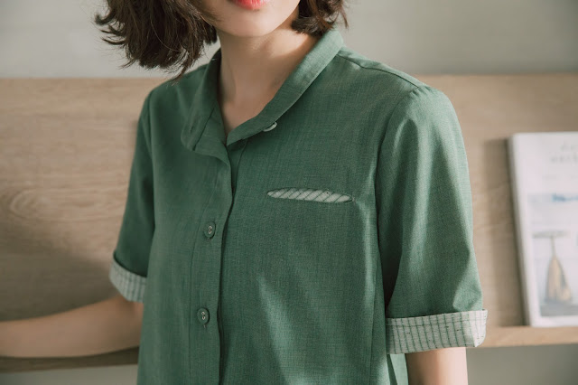 林間湖畔短袖襯衫-森徑