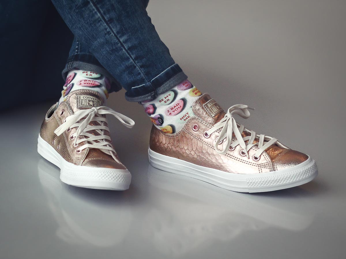 converse femme rose gold
