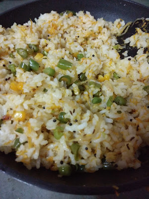 Colorful fried rice (simple method)