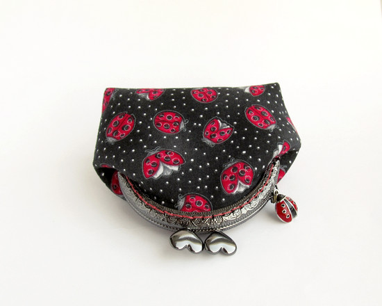 ladybirds purse, кошелек на фермуаре