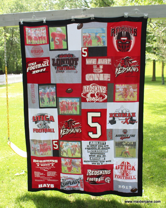 High School Memory Blanket with Photos and a Border | Maiden Jane