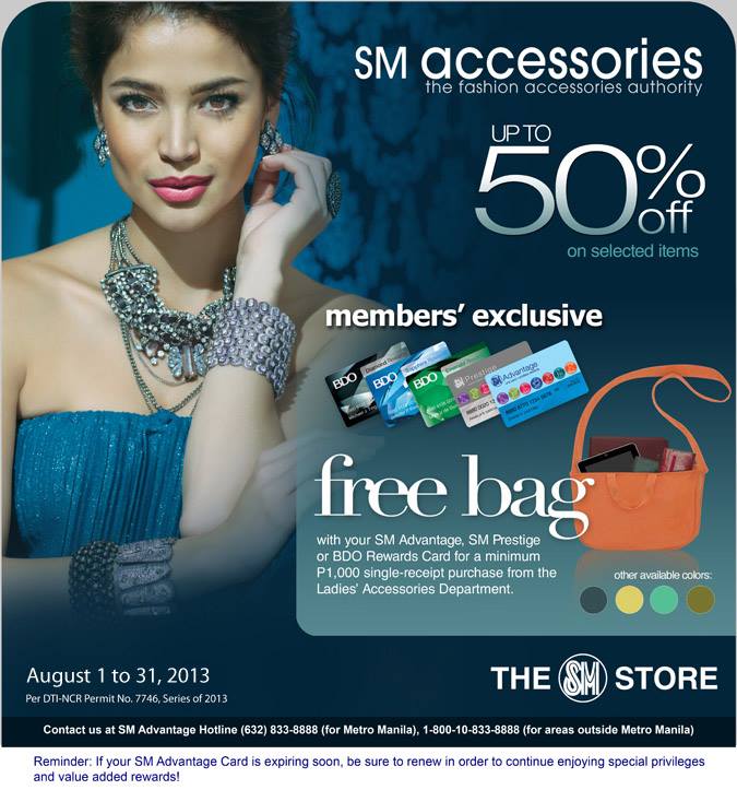 Manila Shopper SM Accessories SALE Aug 2013