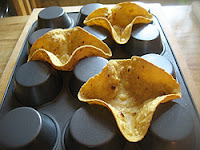 taco shells muffin tin