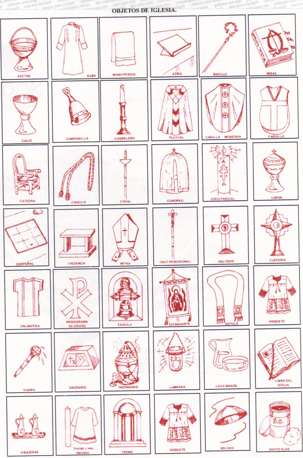 Objetos Liturgicos Objetos Liturgicos