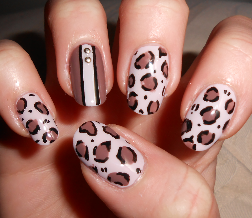 My Mint Nails: Neutral Leopard Print