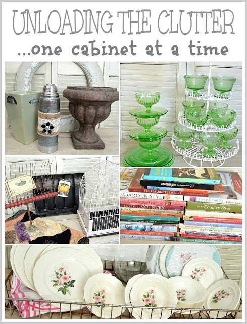 It's time to downsize and I'm unloading some of my treasures one cabinet at a time. Downsizing and unloading my treasures one cabinet at a time.