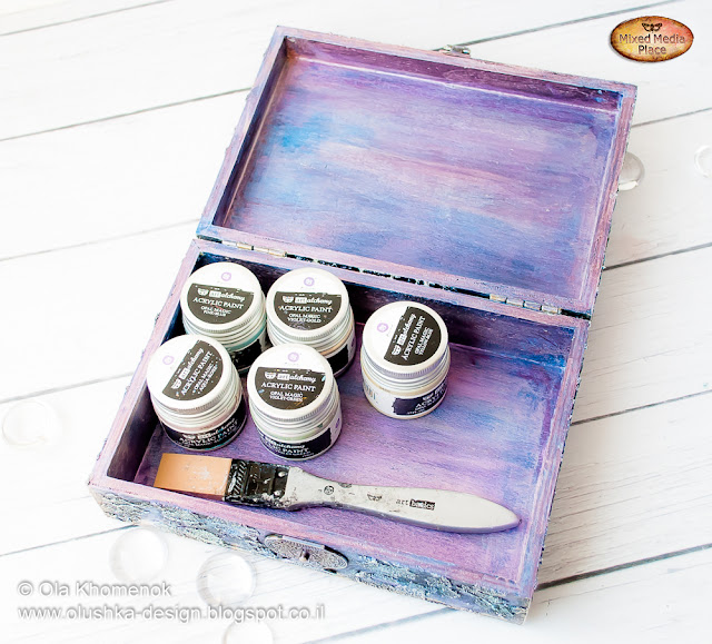 Mixed Media Place Altered box by Ola Khomenok