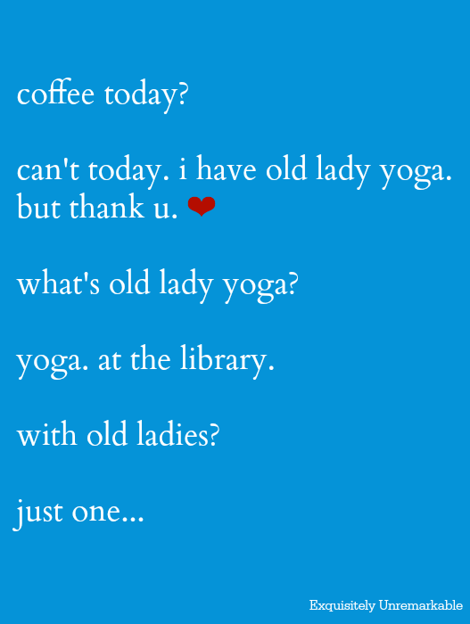 Old Lady Yoga Class