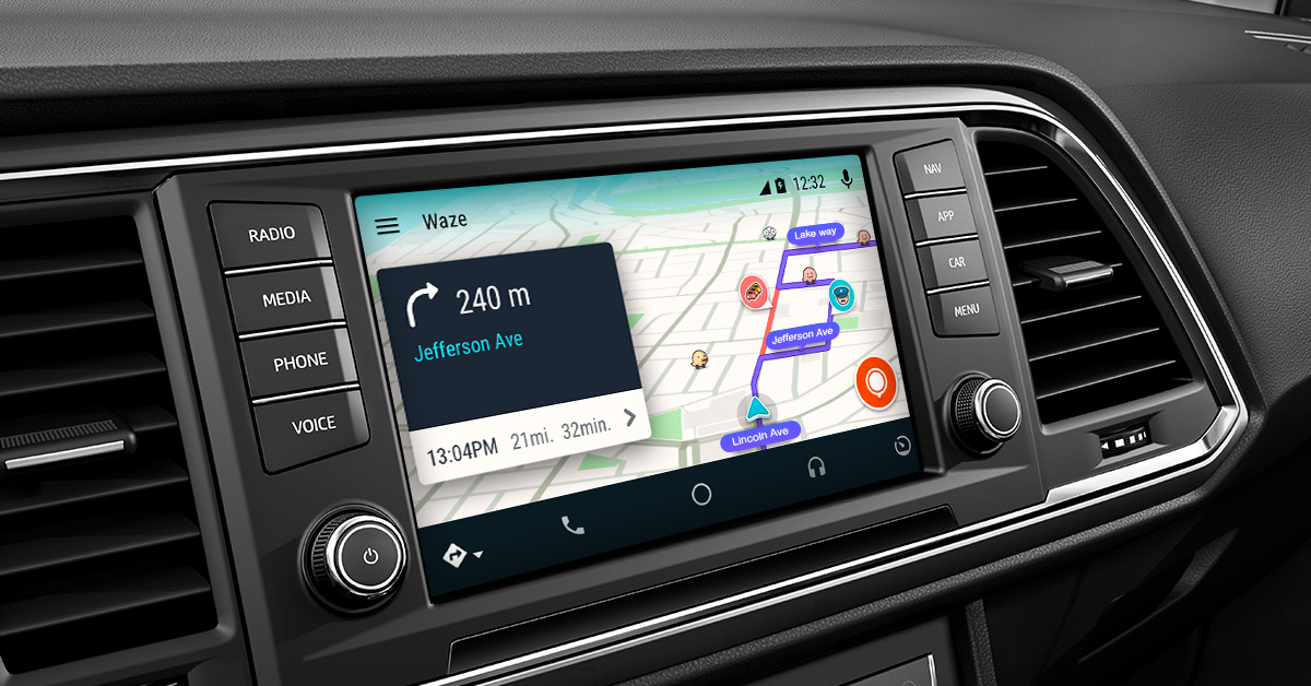 Waze Official Blog Same Waze, Bigger Screen Waze for Android Auto