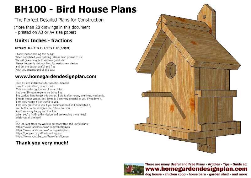 31+ Free Small Bird House Plans, Important Inspiraton!