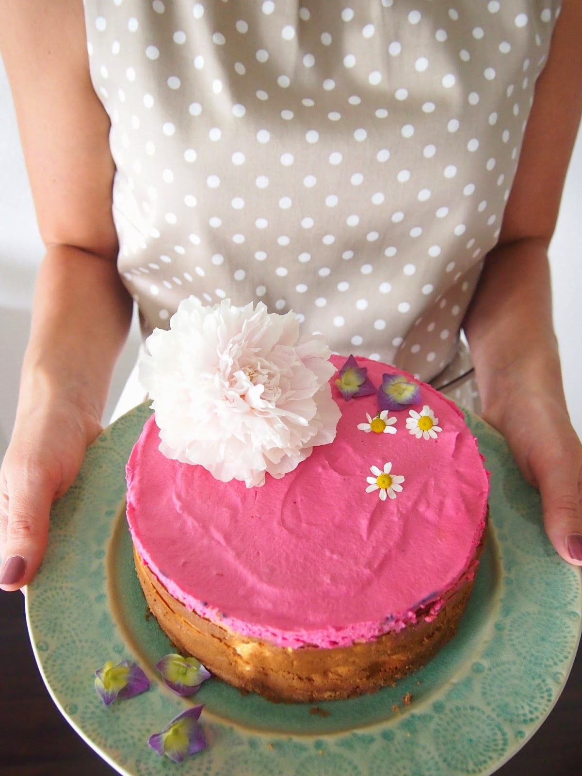 dieZuckerbäckerei: Käsekuchen mit Himbeersahne