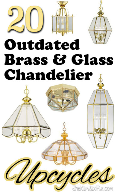 20 Fantastic Ideas for what you can create out of those outdated 70s brass and glass chandeliers you always find at thrift stores.  