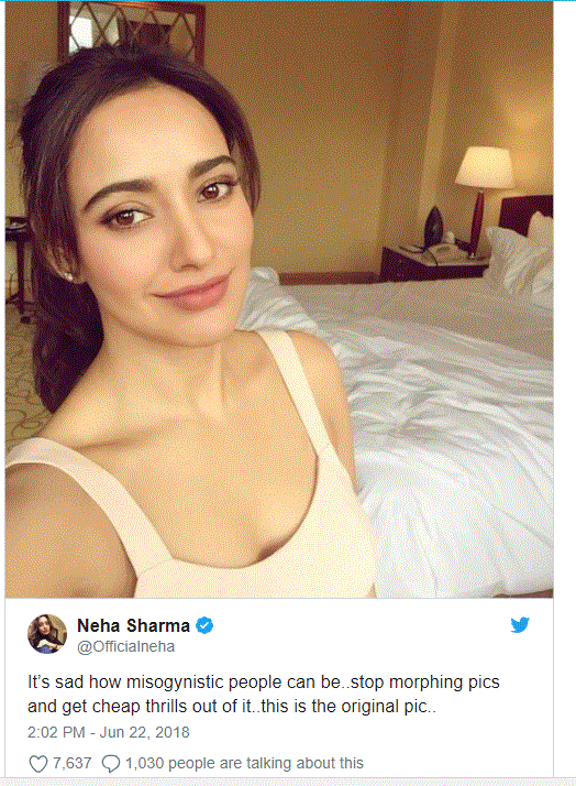 Bollywood actress Neha Sharma uncovers the truth behind her viral self