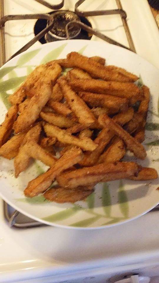 Homemade Crispy Seasoned French Fries Result!