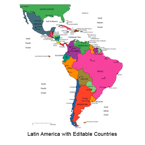 Latin America Map Countries And - LatinAmericaRegionalMap