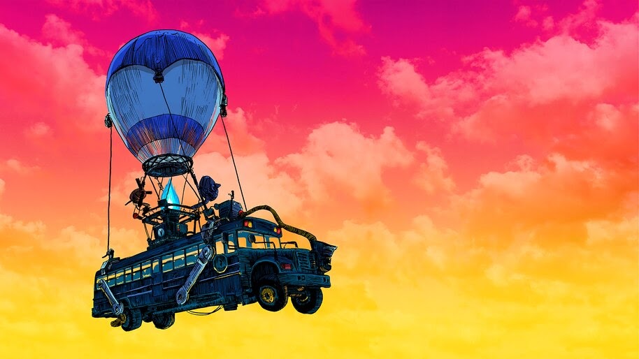 Fortnite, Battle Bus, 4K, 3.463 Wallpaper