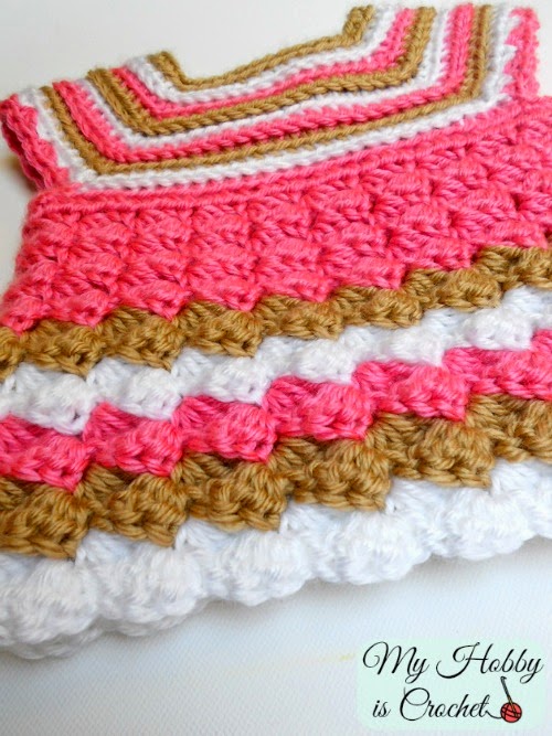 Stripes and Bubbles Baby Cardigan- Free Crochet Pattern