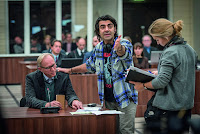 Fatih Akin, Ulrich Tukur and Diane Kruger on the set of In the Fade