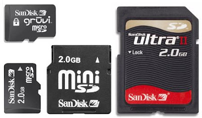 SD Card, MiniSD dan MicroSD SD Card, MiniSD dan MicroSD
