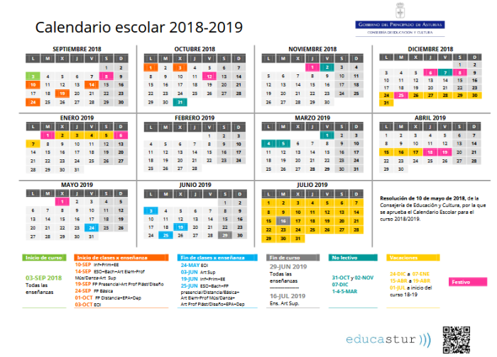 CALENDARIO ESCOLAR