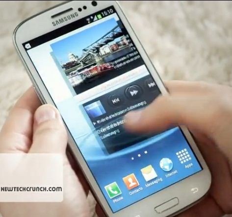 Samsung Galaxy s3 design features pop up window