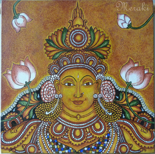 Meraki Land Lakshmi Kerala Mural Style