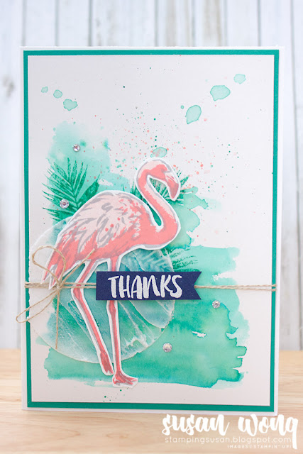 Fabulous Flamingo + Embossing Paste - Susan Wong