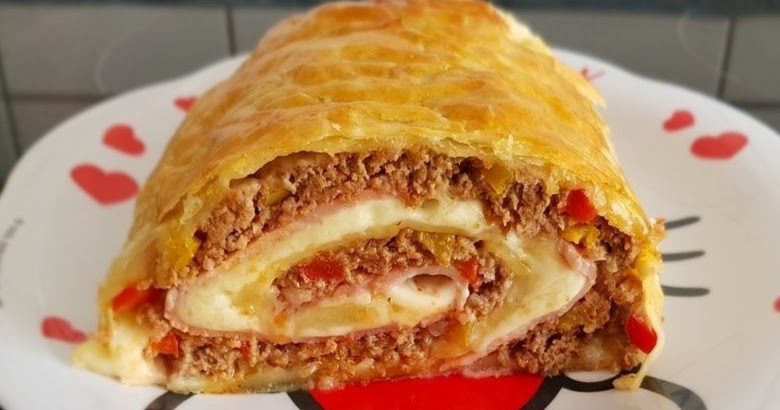 Backen - Kochen &amp; Genießen: Hackfleisch Käse Strudel