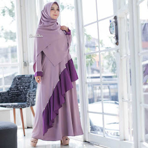 Gamis Dress Mutiara Rosy Purple