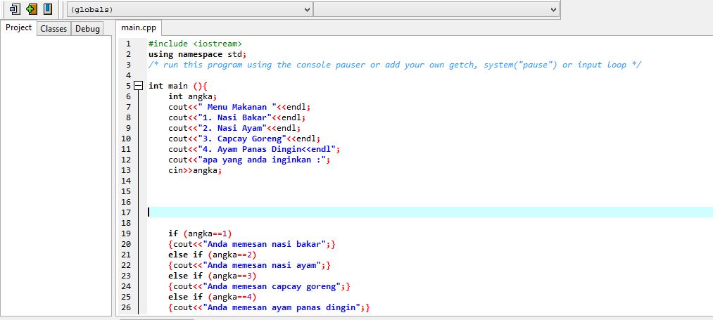 Clear Screen Pada Dev C++