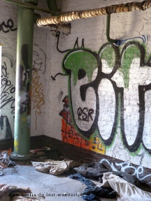 berlin, verlassene, eisfabrik, industrie, graffiti