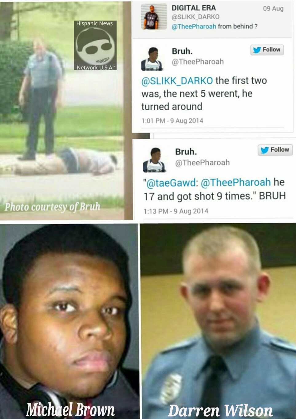 michael brown dead body