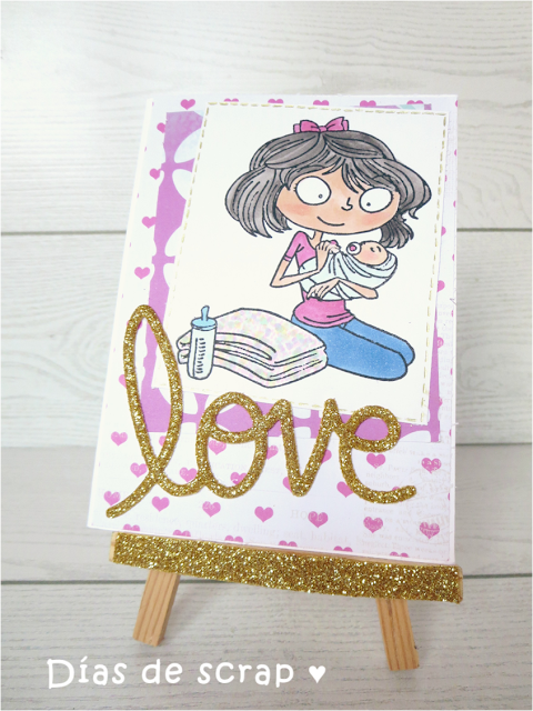 scrap postal love reto Copic España