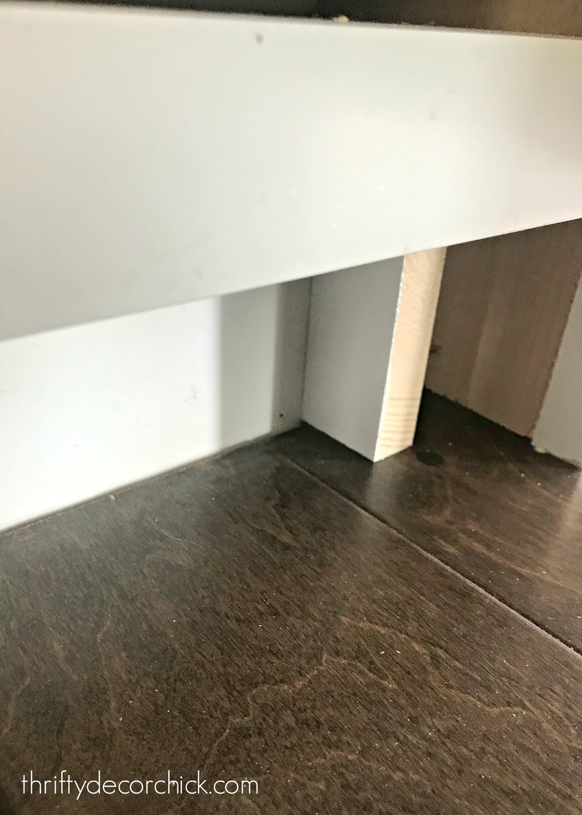 How to add cabinet feet to your kitchen cabinets