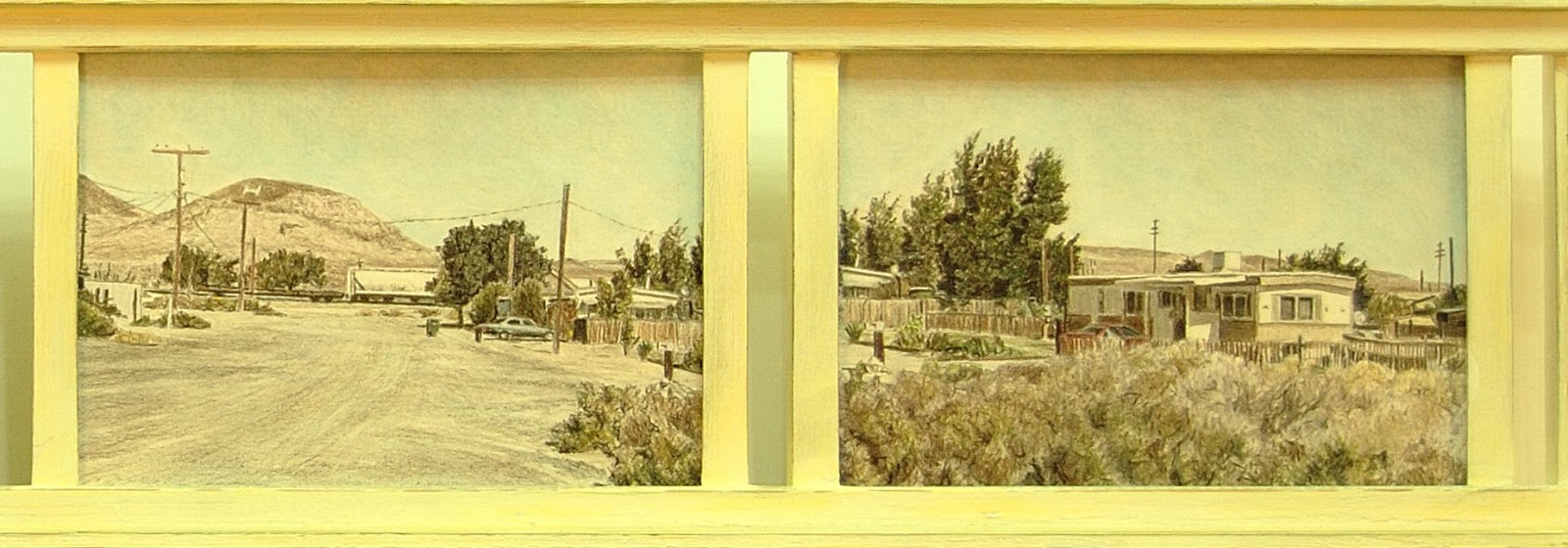 Landscape Nonfiction by Lloyd Brown Drawing US Highway 50 Historical