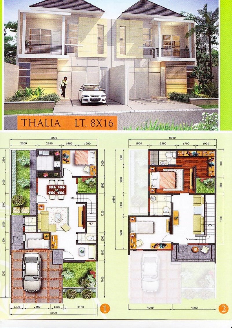 Desain Rumah  2  Lantai  Ukuran 8 X  15  Sobat Interior Rumah 