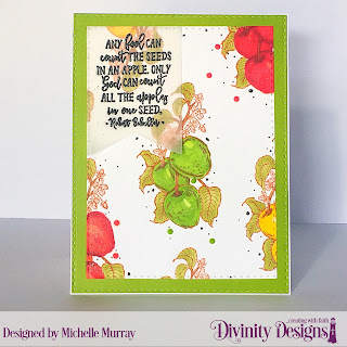 Divinity Designs Stamp Set: Apple Branch; Dies: Stitched Rectangles, Large Banners; Paper Collection: Birthday Brights