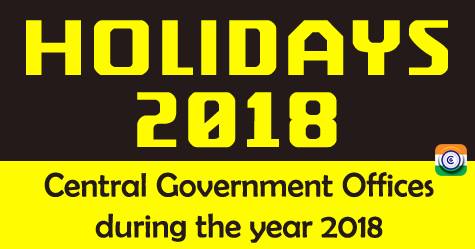 central-government-holidays-2018