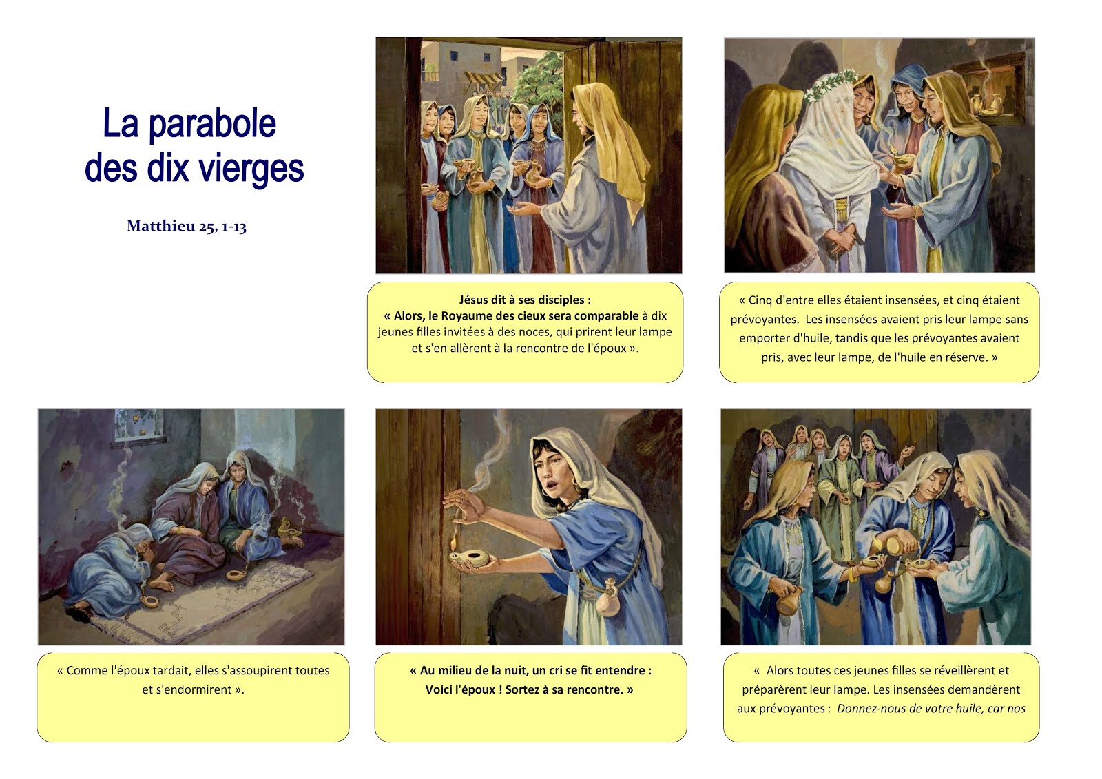 Caté la parabole des dix vierges