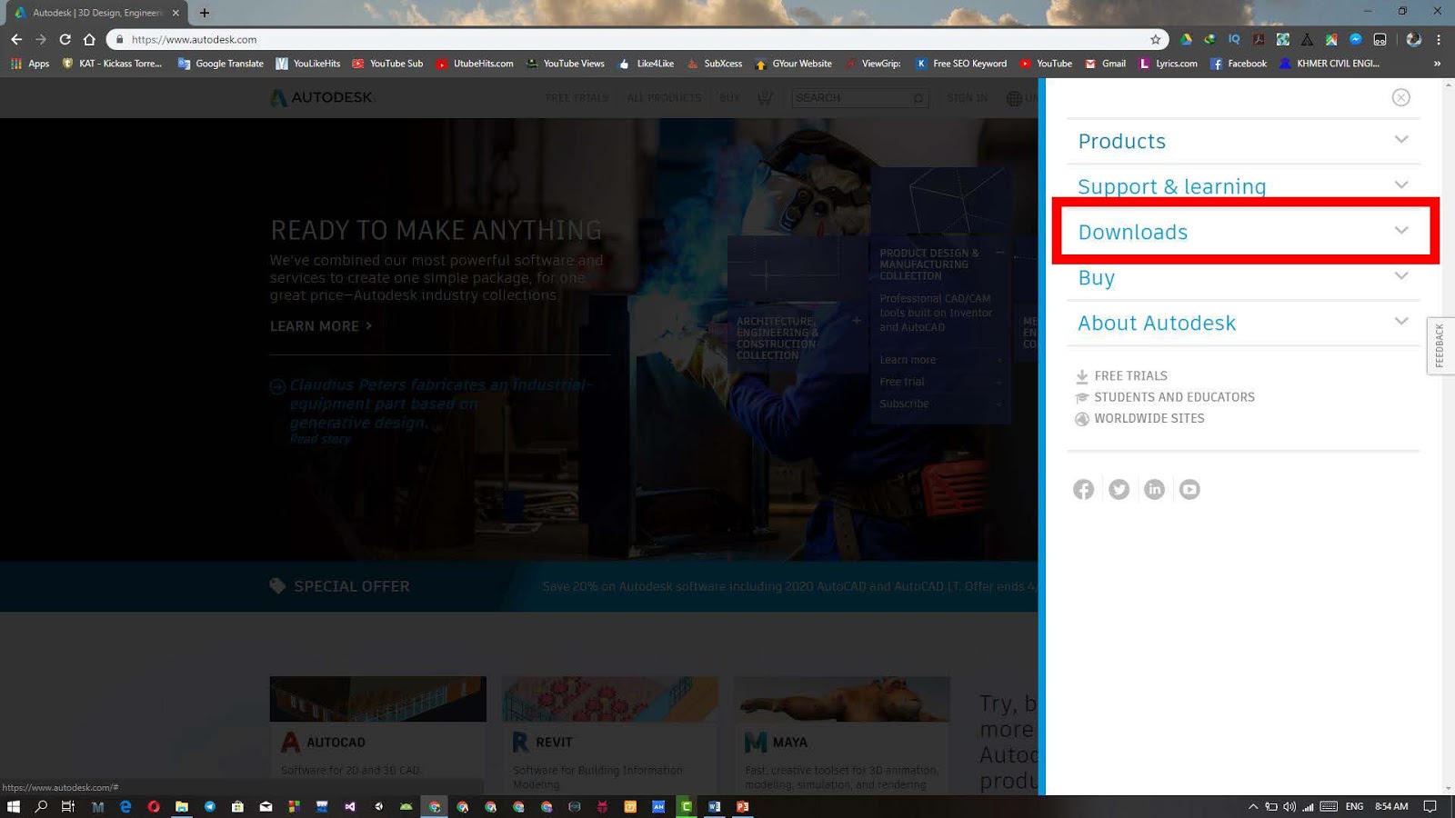 how to create autodesk student account